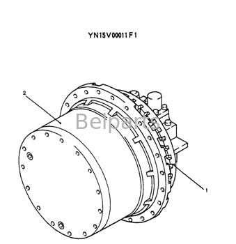 ชิ้นส่วนรถขุด Sk200-6e ไฮดรอลิกไดรฟ์สุดท้ายสำหรับ Kobelco YN15V00011F1 YN15V00011F3 YN15V00011F4