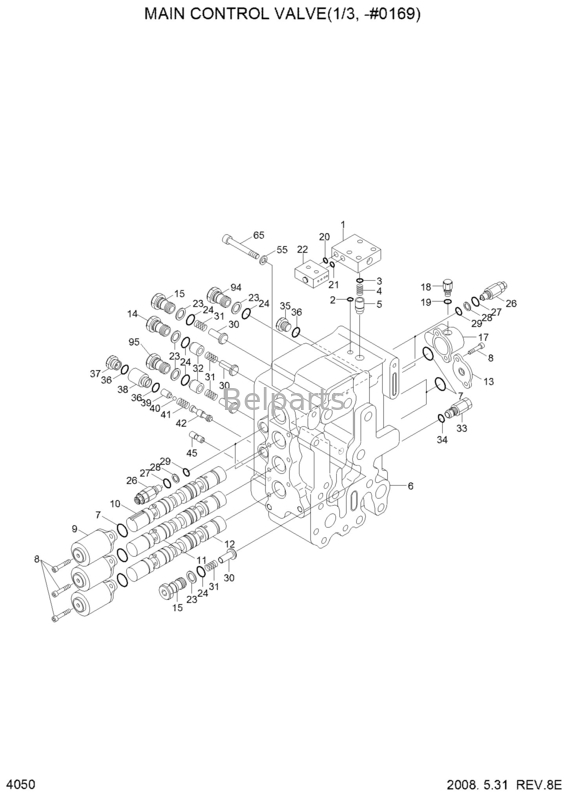 Crawler R360LC-7A Excavator Control Valve 31NA-10110 สำหรับ Hyundai Control Main Valve
