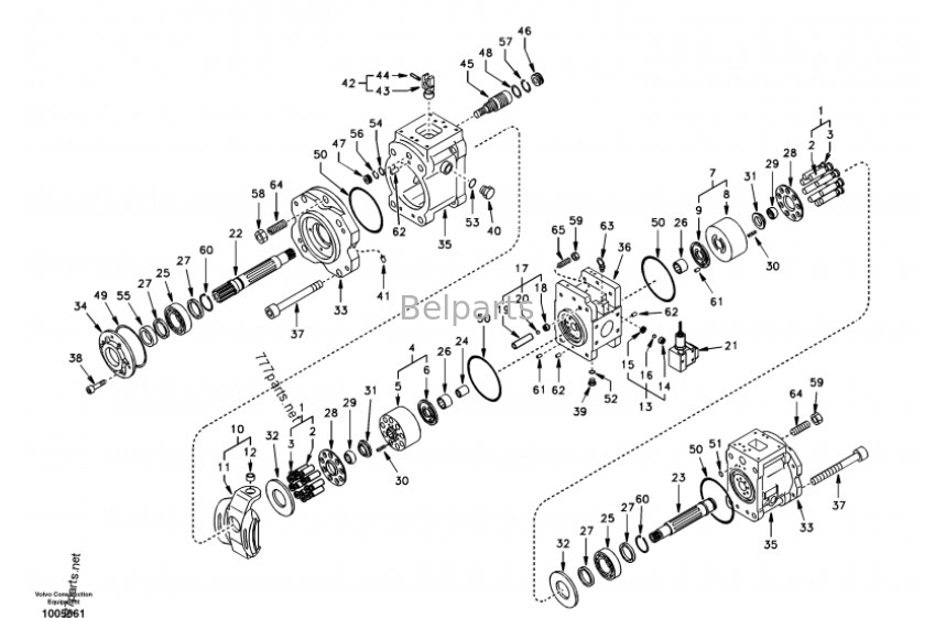 อะไหล่เครื่องขุด TM60 R320LC-7 R305-7 มอเตอร์เดินทาง Assy 39Q8-42100