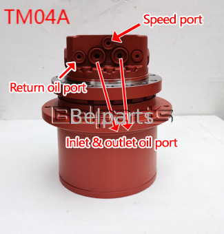 Belparts Final Drive PC40-6 PC30 PC35 PC40-7 Komatsu Excavator ไฮดรอลิกมอเตอร์สําหรับ TM04A