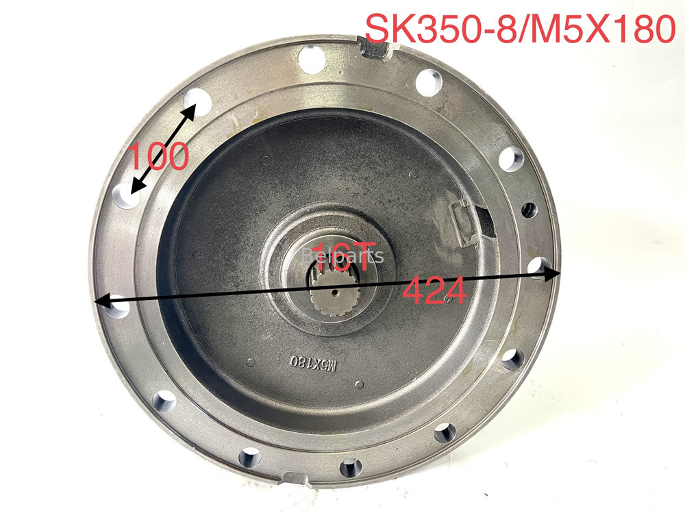 มอเตอร์สวิงไฮดรอลิก M5X180 SK350-8 CX370 สําหรับชิ้นส่วนเครื่องขุดขนาดเล็ก