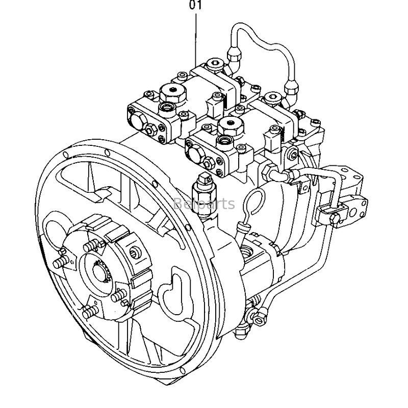 EX200-5 EX210-5 EX220-5 EX230-5 ปั๊มไฮดรอลิกหลักสําหรับอะไหล่เครื่องขุดฮิตาชิ 9150726 9152668 9151945 9155142 HPV0102 HPV102 ปั๊มพิสตองแกน