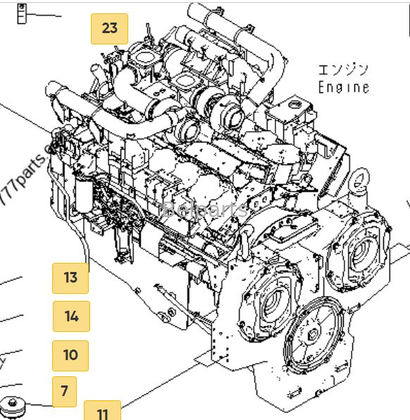 CUMMINSS เครื่องยนต์ดีเซล SAA12V140E-3C-02 สําหรับ KOMATSU PC2000-8 Excavator Original Attachment