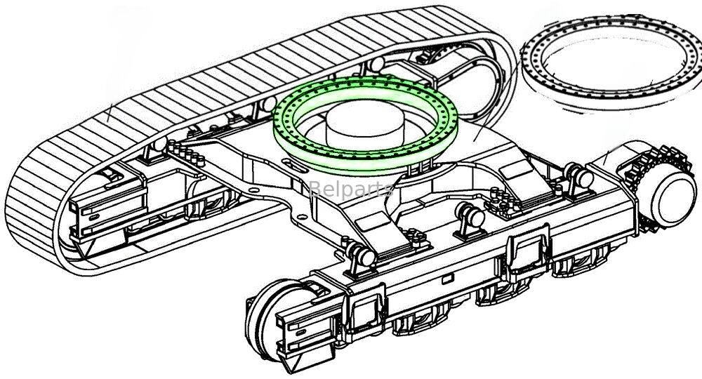 EX300-3 หมุนหมุนสําหรับฮิตาชิ excavator อะไหล่ 9112188 วงกลมหมุนหมุนหมุน