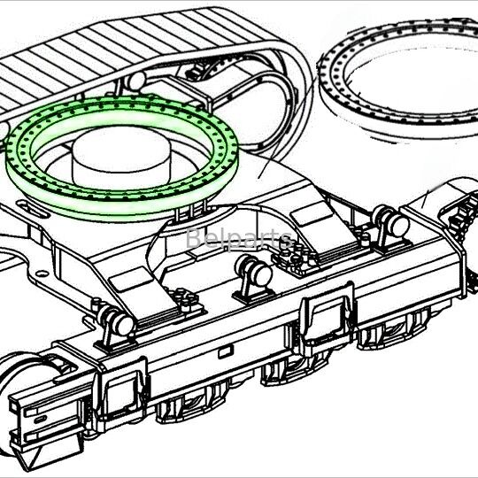 U27-4 Slewing Bearing สำหรับอะไหล่รถขุด Kubota RH418-19110 Slew Ring Swing Circle OEM