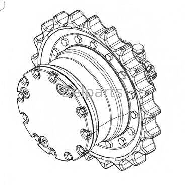 John Deere 15 Final Drive รถขุดขนาดเล็กส่วน AT111860 AT111858 Travel Motor ลด
