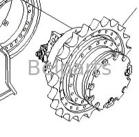 Komatsu D31EX-21 D31PX-21 D37EX-21 D37PX-21 FINAL DRIVE ASS'Y Bulldozer ตอนที่ 11Y-27-10301 11Y-27-10401 มอเตอร์ขับเคลื่อนไฮดรอลิก
