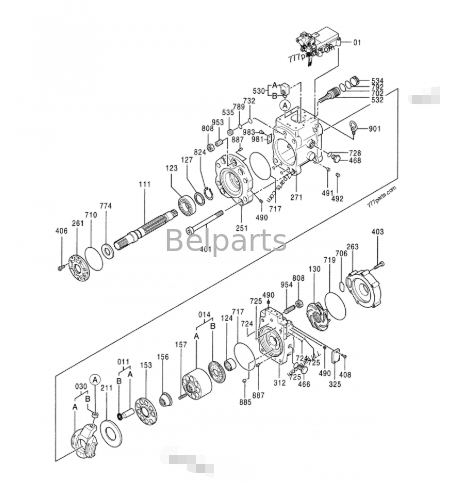 John Deere 650D 850D LC หลักปั๊มไฮดรอลิก 9276420 4635645 PG200042 FYA00003063 FYA00003076 Fit 650DLC 850DLC ชิ้นส่วนรถขุด