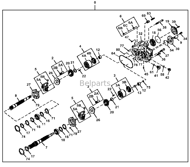 John Deere 470G LC 470 P-Tier ปั๊มไฮดรอลิกหลัก 4699645 PG202165 Fit ชิ้นส่วนรถขุด BELPARTS