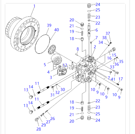 706-8J-01411 706-8J-01421 เครื่องยนต์เดินทางสําหรับ PKOMATSU C390LC-10 PC400-7 PC400LC-7 PC400-8 PC400LC-8 เครื่องขุด