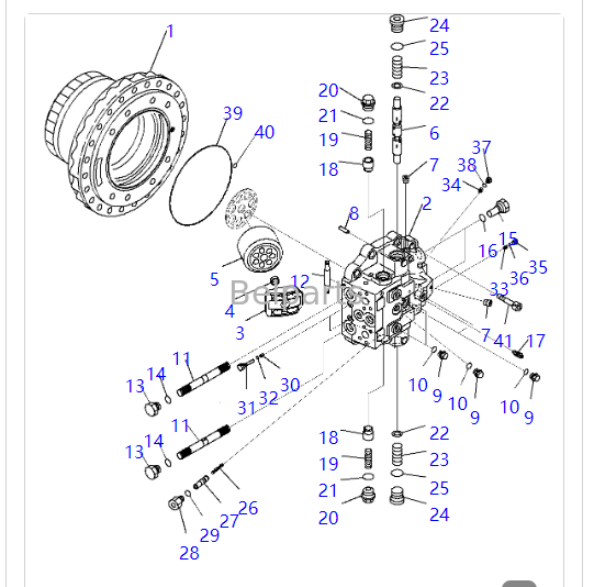 706-8J-01030 เครื่องยนต์เดินทาง สําหรับ KOMATSU PC400-7 PC450-7 PC400LC-8 PC400-8 PC450-8 PC450LC-8 PC450LCHD-8 PC490LC-10 PC490-10 PC350HD-8 PC350LL-7E0 เครื่องยนต์สาย เพียงส่วนเครื่องขุด