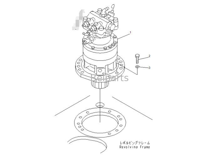 รถขุด PC60 7 มอเตอร์ติดตาม 201-26-00060 Swing Motor Assy