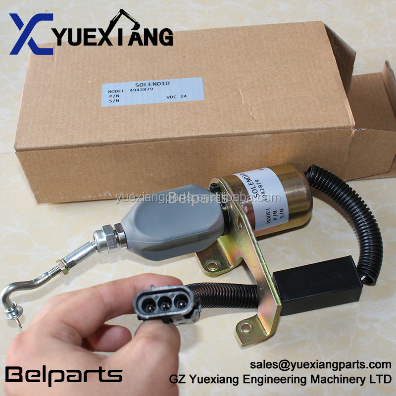 อะไหล่รถขุดตีนตะขาบ 4942879 Flamout Switch SD008A2 Electric Stop Solenoid For Digger