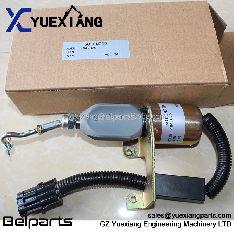 อะไหล่รถขุดตีนตะขาบ 4942879 Flamout Switch SD008A2 Electric Stop Solenoid For Digger
