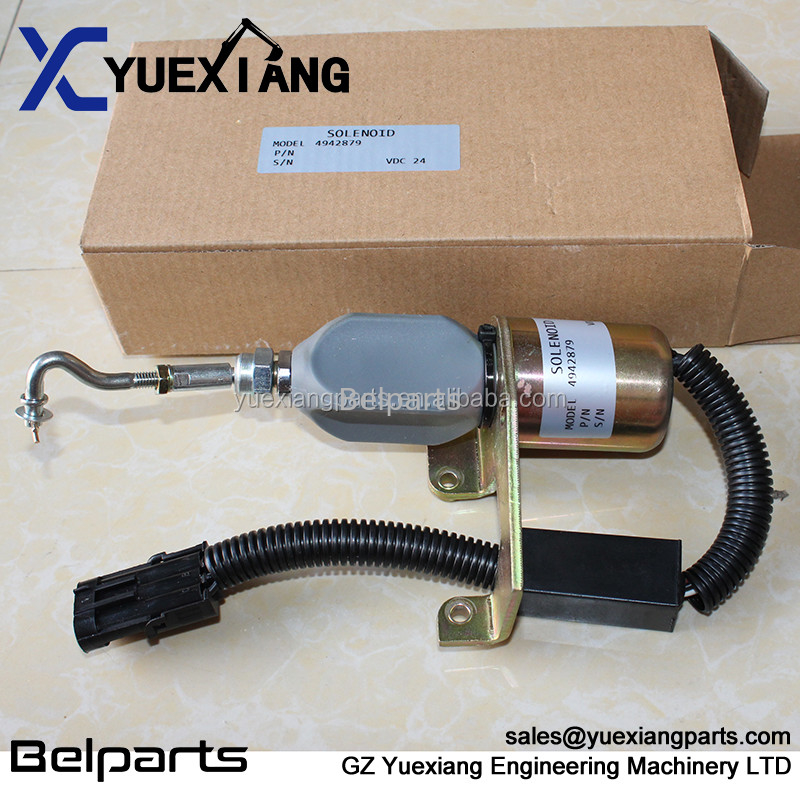 อะไหล่รถขุดตีนตะขาบ 4942879 Flamout Switch SD008A2 Electric Stop Solenoid For Digger