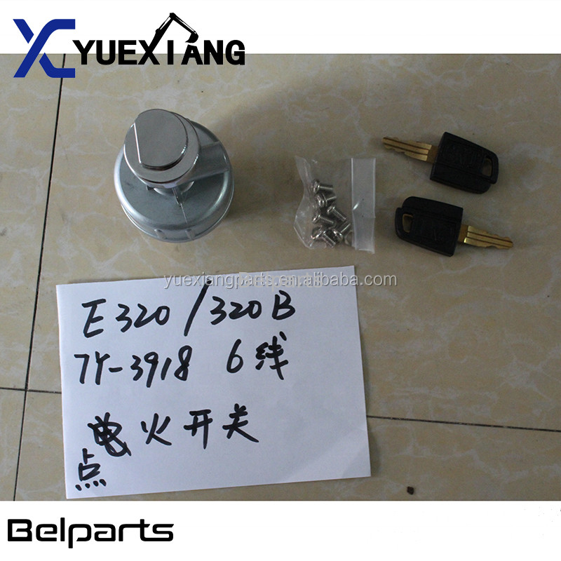 Belparts รถขุด 307 308C 312 320 320C ไฟฟ้า 6 สายสวิตช์กลุ่มความร้อนเริ่ม E320B E320C 7Y-3918 สตาร์ทจุดระเบิด