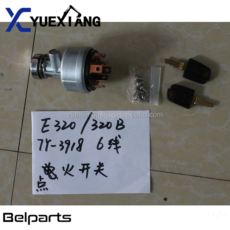 Belparts รถขุด 307 308C 312 320 320C ไฟฟ้า 6 สายสวิตช์กลุ่มความร้อนเริ่ม E320B E320C 7Y-3918 สตาร์ทจุดระเบิด