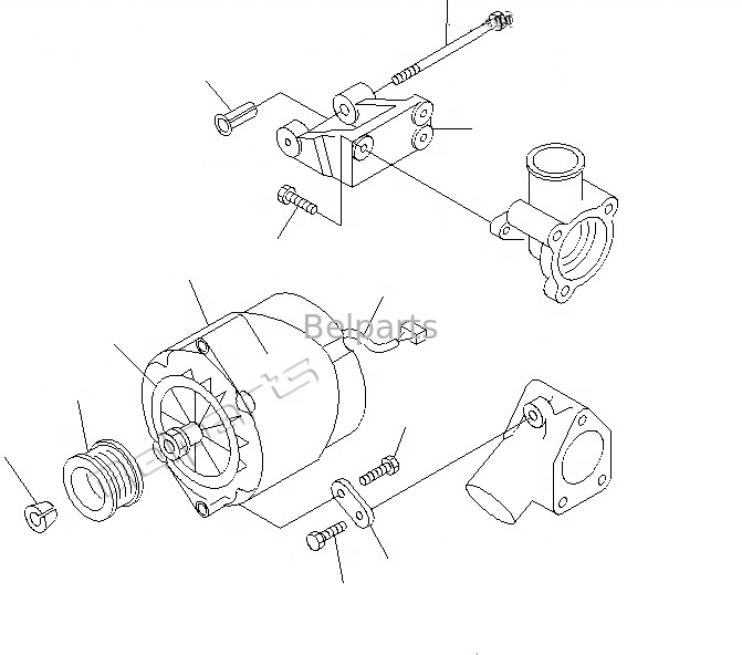 รถขุด 6735-81-6110 เครื่องกำเนิดไฟฟ้ากระแสสลับสำหรับ PC210-6K Regulator Alternator