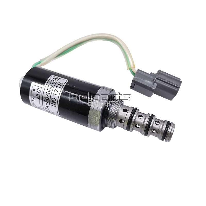 ชิ้นส่วนรถขุดไฮดรอลิกขนาดเล็ก SK200-5 12A-101 12A-111 G24D12 G24Y12 ปั๊มหลักโซลินอยด์วาล์ว