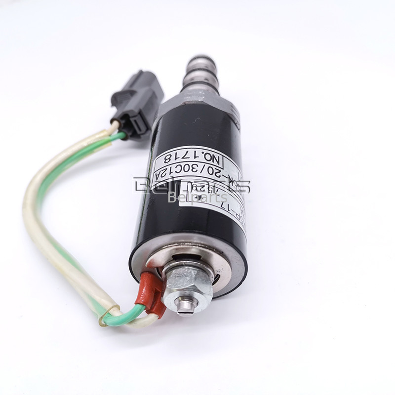 ชิ้นส่วนรถขุดไฮดรอลิกขนาดเล็ก SK200-5 12A-101 12A-111 G24D12 G24Y12 ปั๊มหลักโซลินอยด์วาล์ว